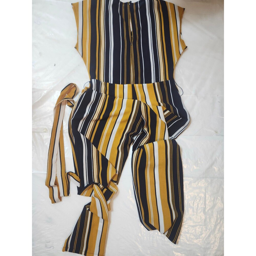 Almost Famous Striped Jumpsuit Multicolor Size M. #101